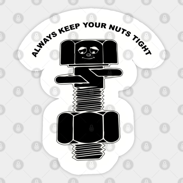 Always Keep Your Nuts Tight Logo Sticker by MikesDeadFormats